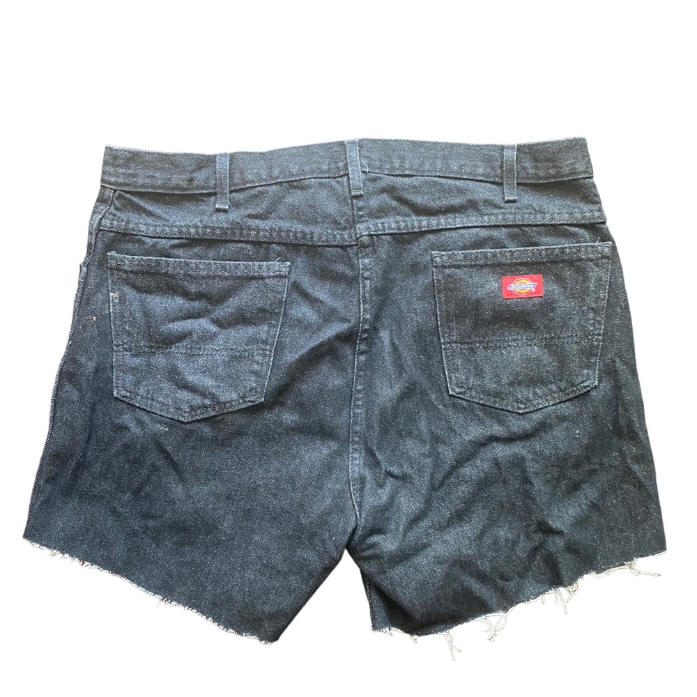 Vintage Dickies Black Denim Cut-Off
Shorts - Size 38x32